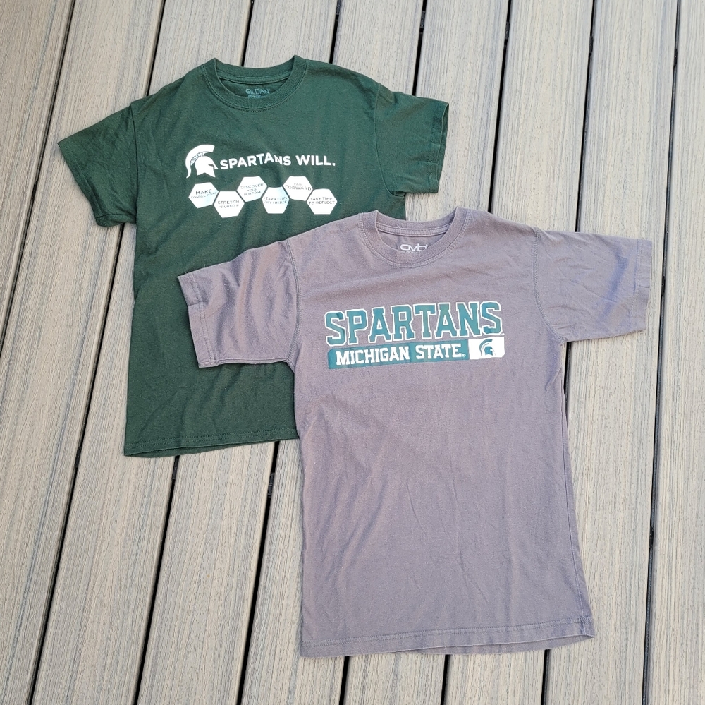 Two Michgan State University MSU Short Sleeve Shirts | Size Small